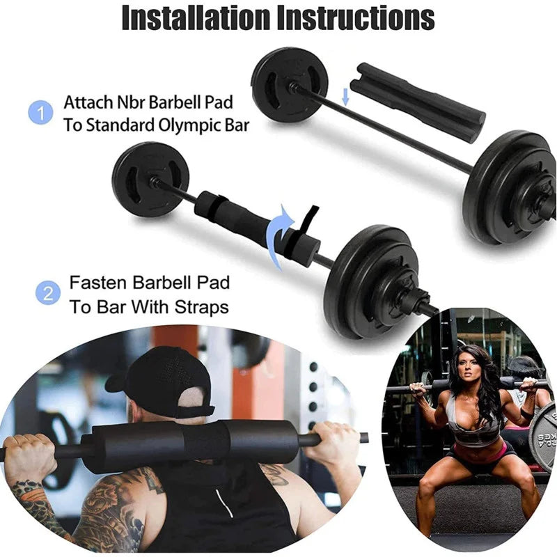 High Quality Advanced Squat Pad - Barbell Pad for Hip Thrusts, Squats, & Lunges - Neck & Shoulder Protection