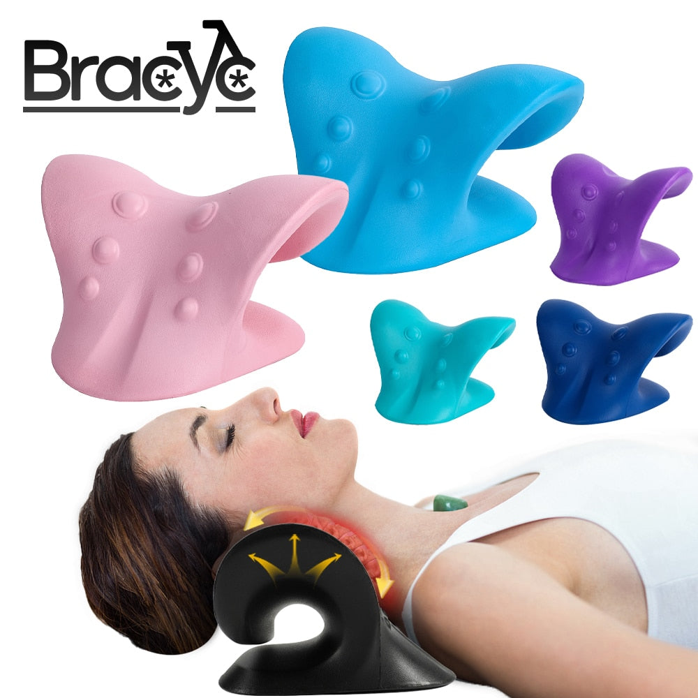 Neck and Shoulder Relaxer, Neck Stretcher for Pain Relief and Cervical Traction Device Pillow