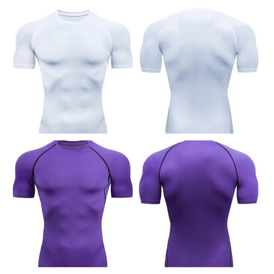 The GloFit’s Fitness Compression Shirt Short Sleeve, Rash guard, High Intensity Training Shirt